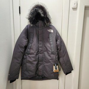 The North Face Men's 550 Outer Boroughs Faux Fur Down Parka Jacket Size Medium